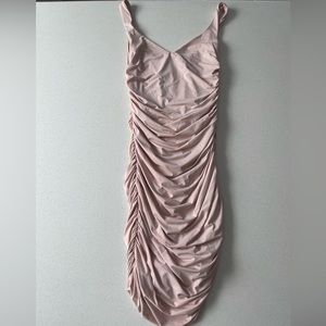 Aritzia Ten by Babaton Sparkle Dress in “Rose quartz” a light pink
